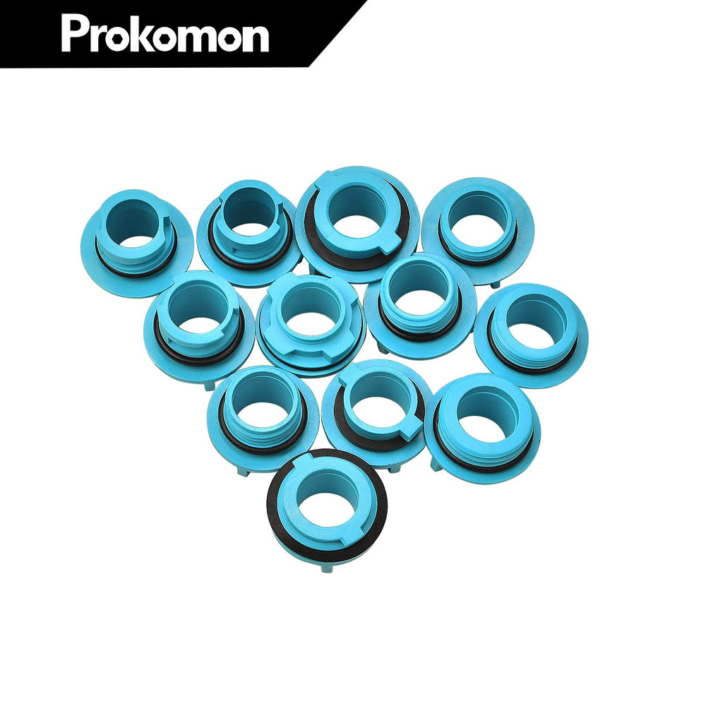 Prokomon blue adapters enable secure seal at fill port during oil changes.