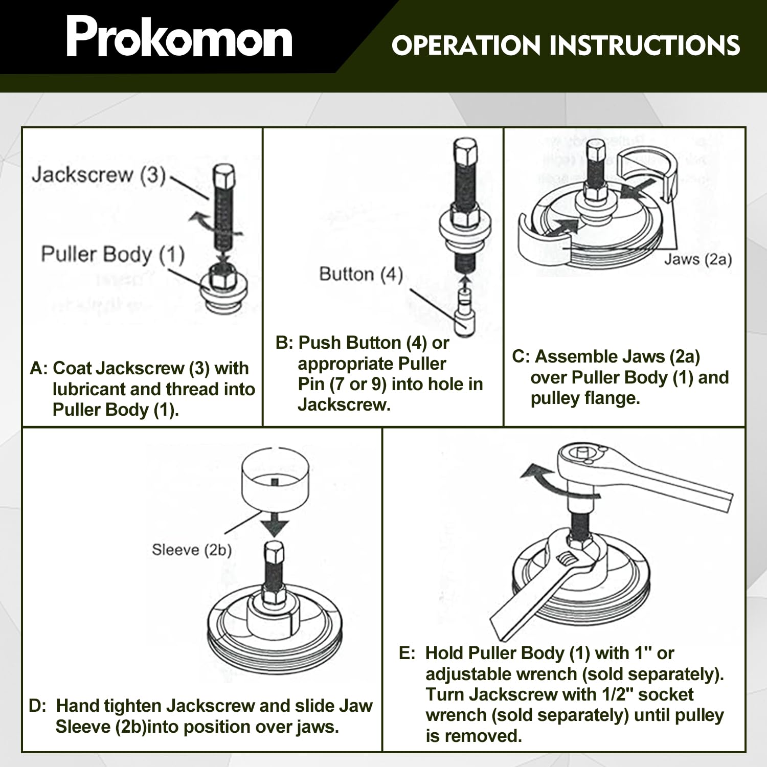 Prokomon compatibility adapters enable GM, Ford, Chrysler engine service.