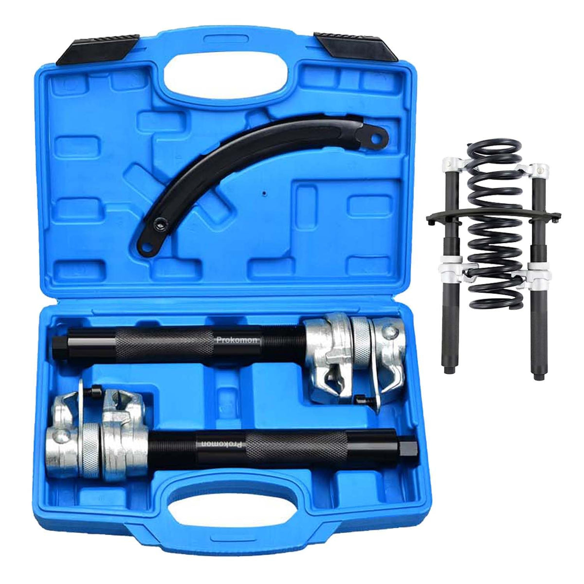 Prokomon heavy-duty coil spring compressor 3-piece set for tough suspension tasks.
