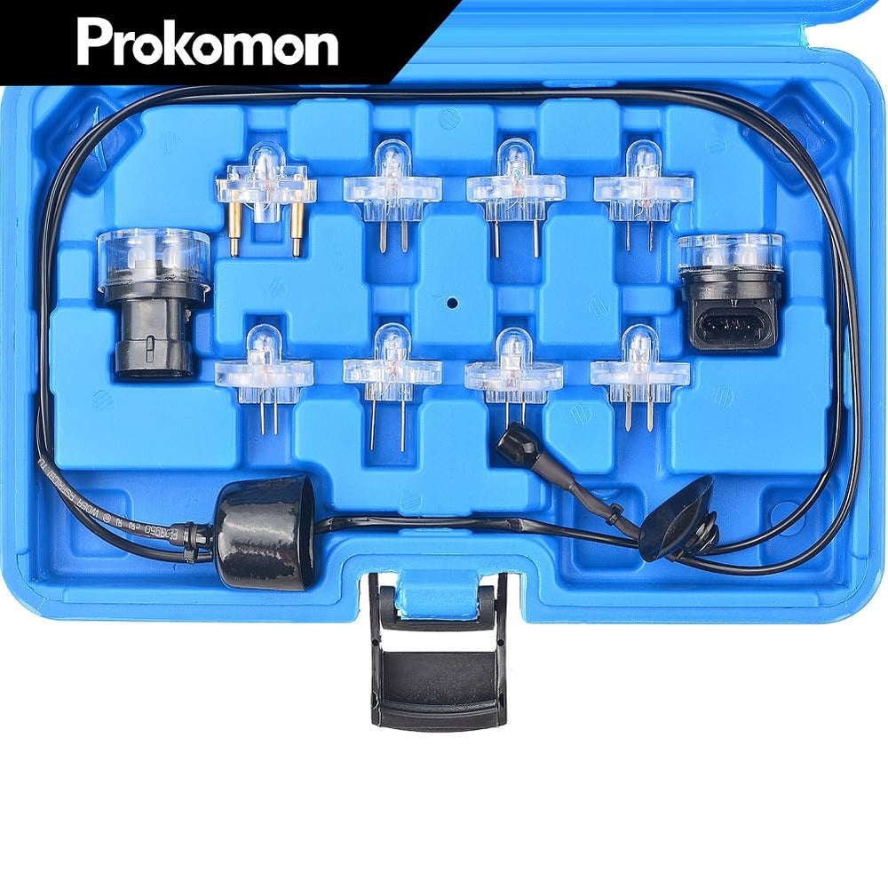 Prokomon noid light test kit connectors and cables for versatile vehicle plugs.