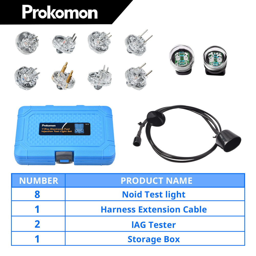 Prokomon noid light test kit in use inside a vehicle during testing.