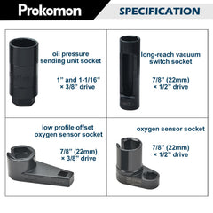 Prokomon sensor socket provides wiring-harness clearance for easier work.