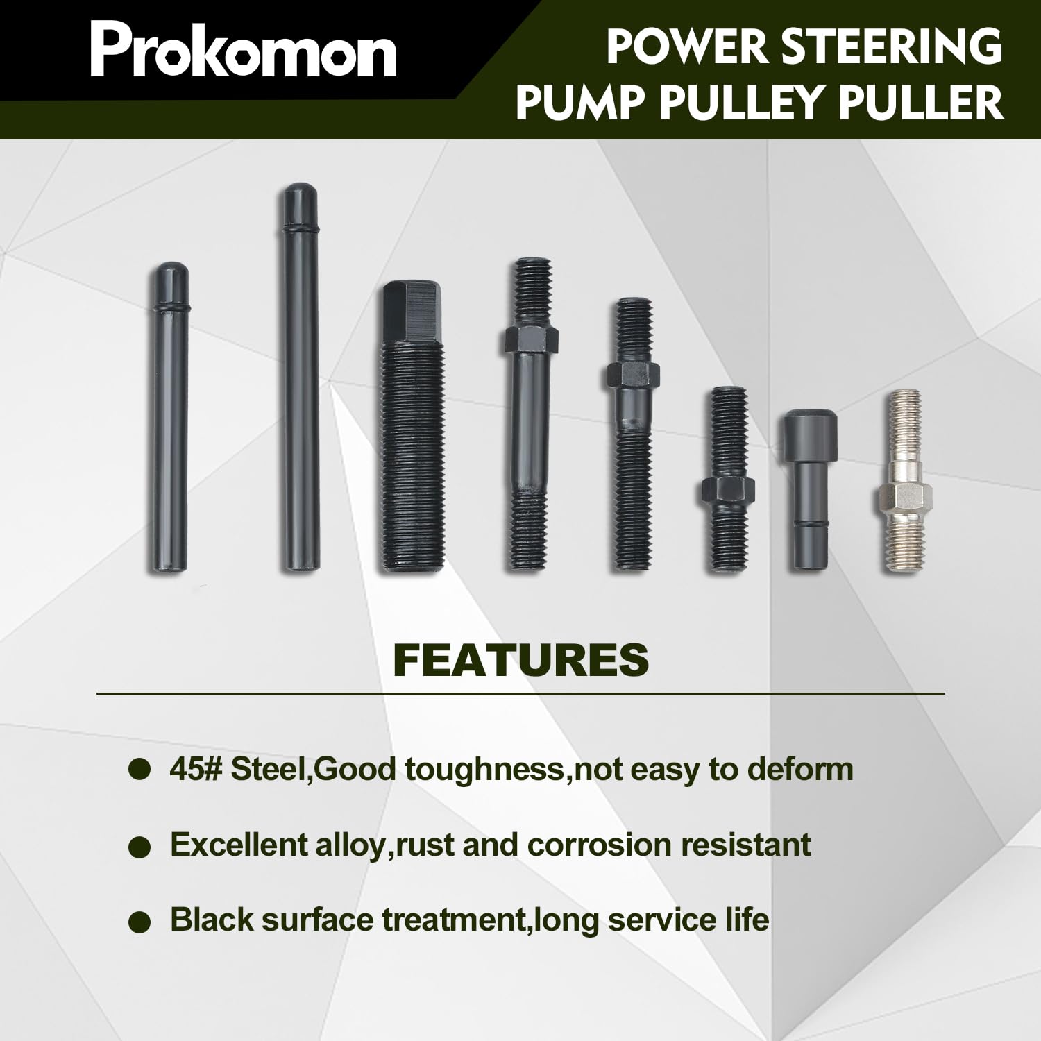 Prokomon vacuum pump pulley installer designed for GM and Ford applications.