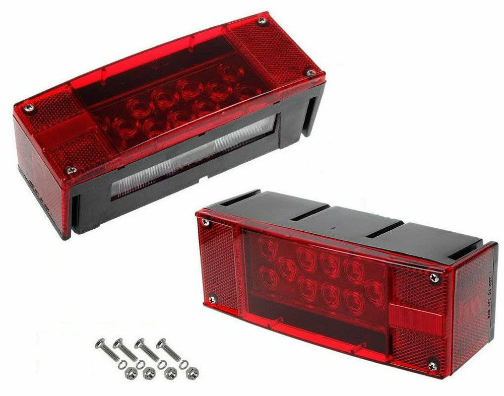 Prolineppi left-right LED submersible rectangle light for stop and turn signaling.