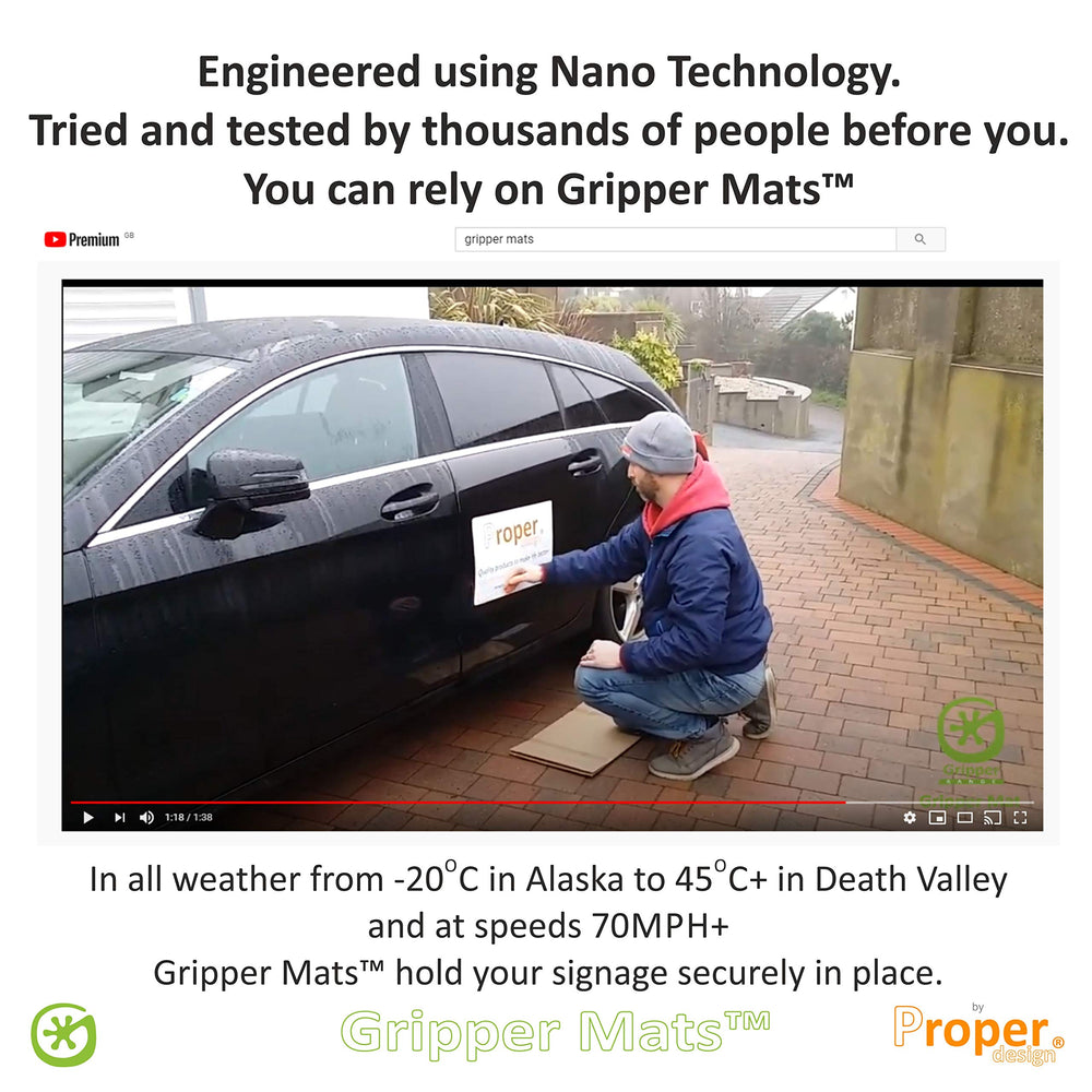 Proper Design Gripper Mats are reusable and easy to rinse for repeat use.