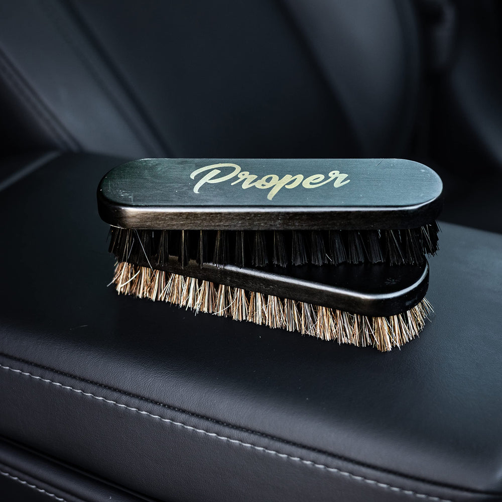 PROPER DETAILING CO. packaging shows complete brush set for organized storage