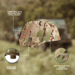 Propper NYCO ripstop camouflage helmet cover for authentic pattern.