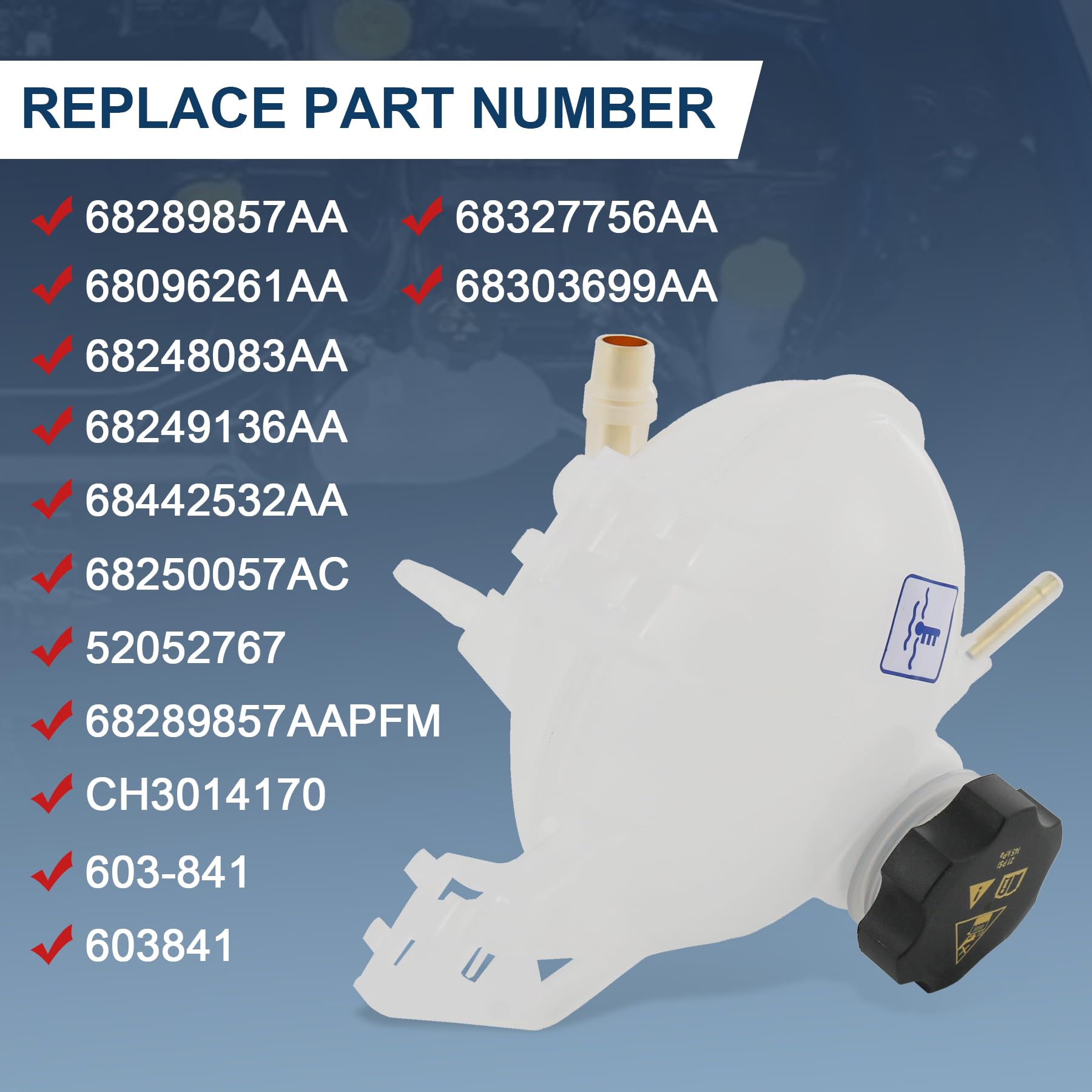 PRORONRA coolant reservoir cap ensuring a tight seal and pressure control