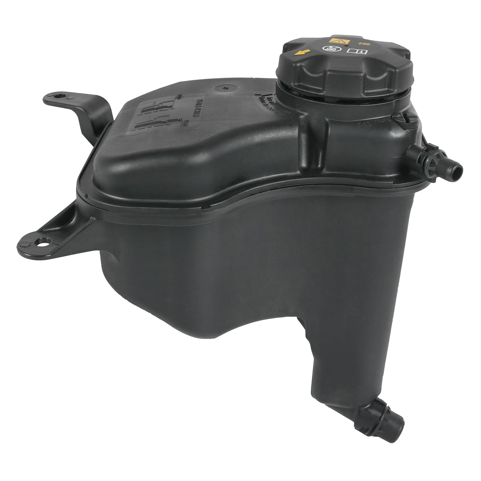 PRORONRA engine coolant reservoir with cap, front view, supports reliable cooling for BMW models