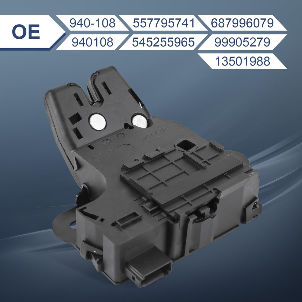 PRORONRA trunk latch actuator compatibility view highlights broad vehicle coverage for GM brands.