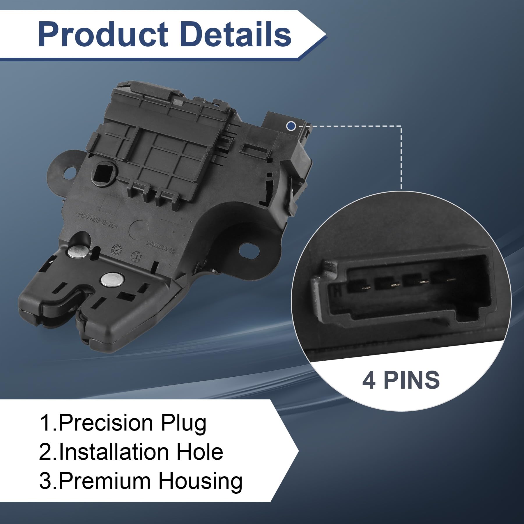 PRORONRA trunk latch actuator metal-plastic construction ensures durability.