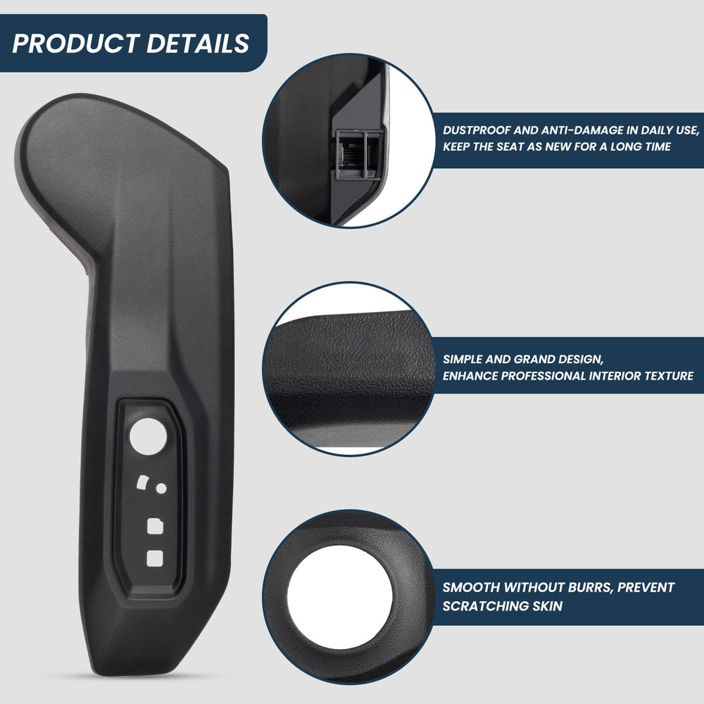 Reinforced edge of Prosentuo left seat panel shields against wear.