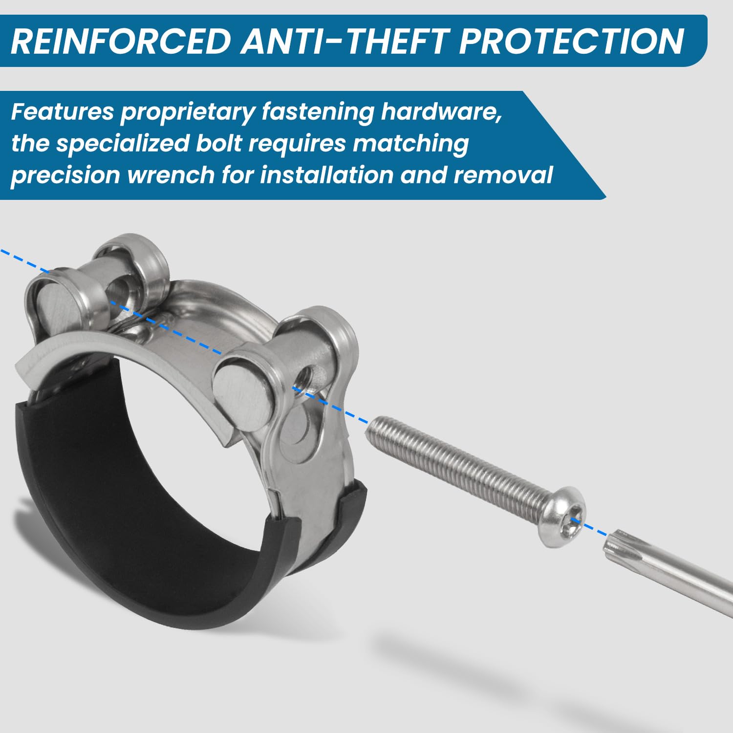 Prosentuo rotational-lock mechanism provides strong anti-theft protection during quick stops.