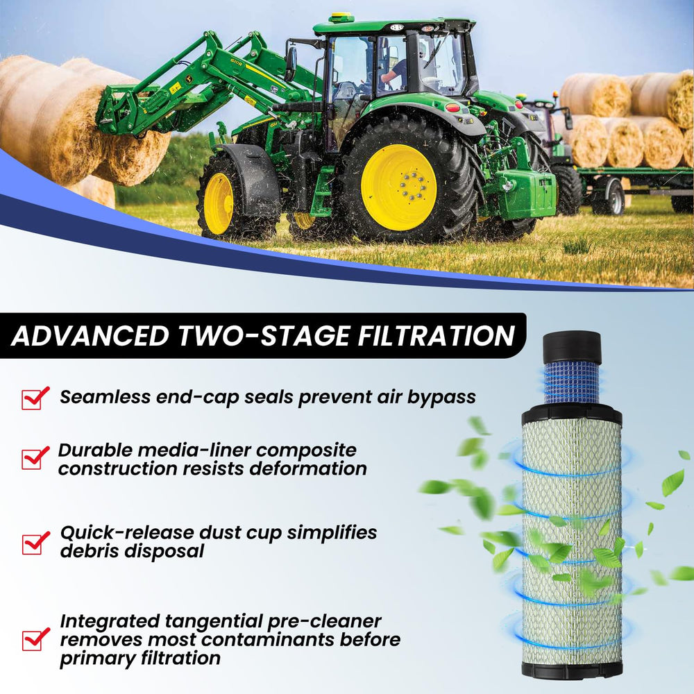 Prosentuo tangential pre-cleaner removes most debris before filtration for smoother airflow