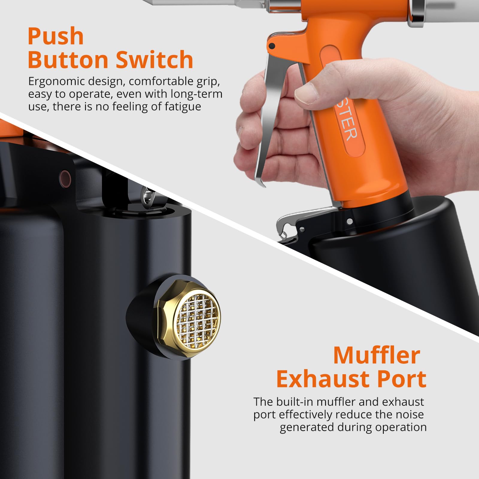 Proster air inlet close-up with ergonomic design for control