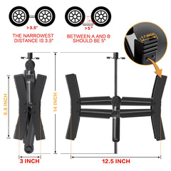 Proud Panda Tire Scissor Locking Chock secures heavy vehicles.