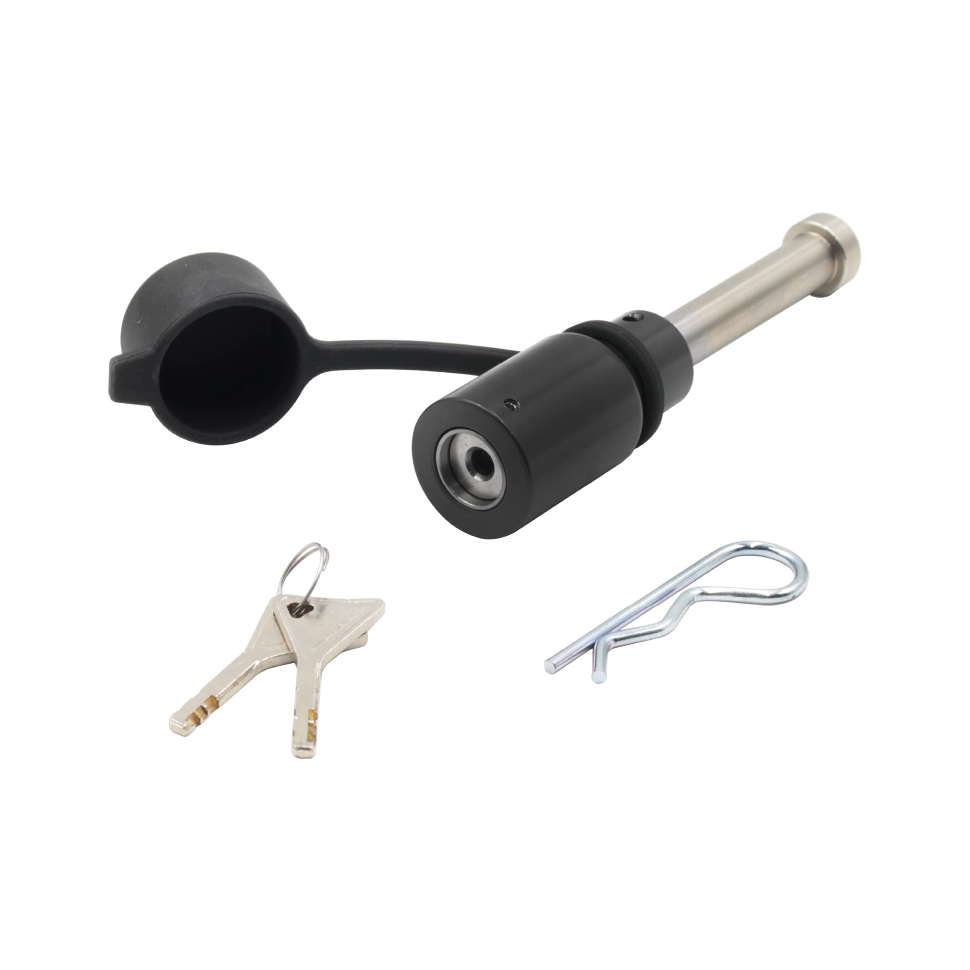 Proven Industries HL1 pin lock assembled on a hitch receiver for secure gear