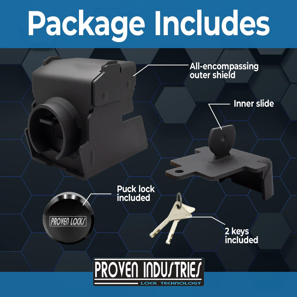Proven Industries unique key design helps prevent unauthorized key duplication.