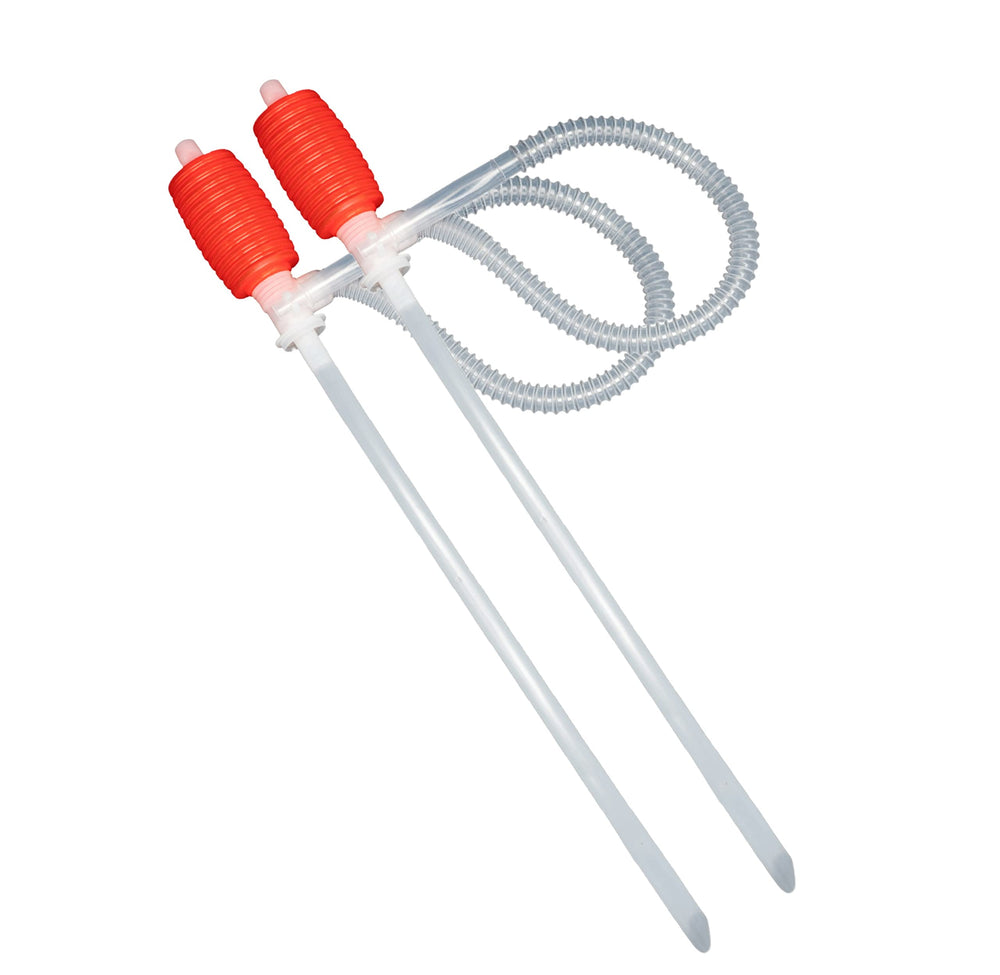 Provoonsint 2-pack manual siphon pump setup for fast, mess-free fueling.