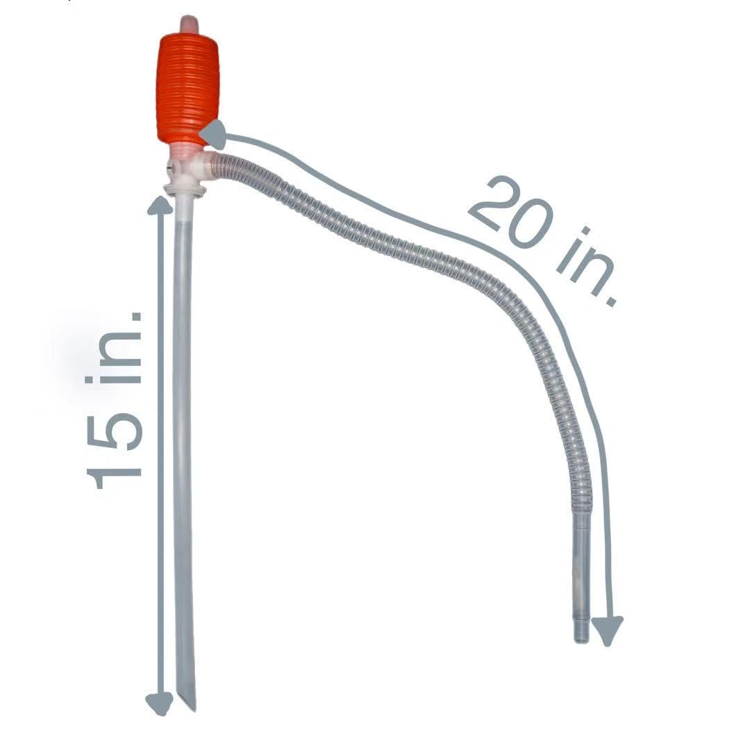 Provoonsint siphon pump in action demonstrates easy squeeze operation for controlled transfer.