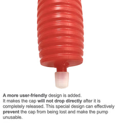 Provoonsint siphon pump transferring diesel or gasoline between containers.