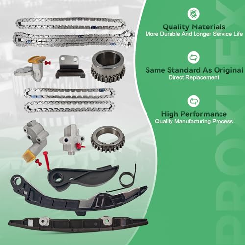 ProXlex timing chain upper 66 links, right side view, precision cam timing