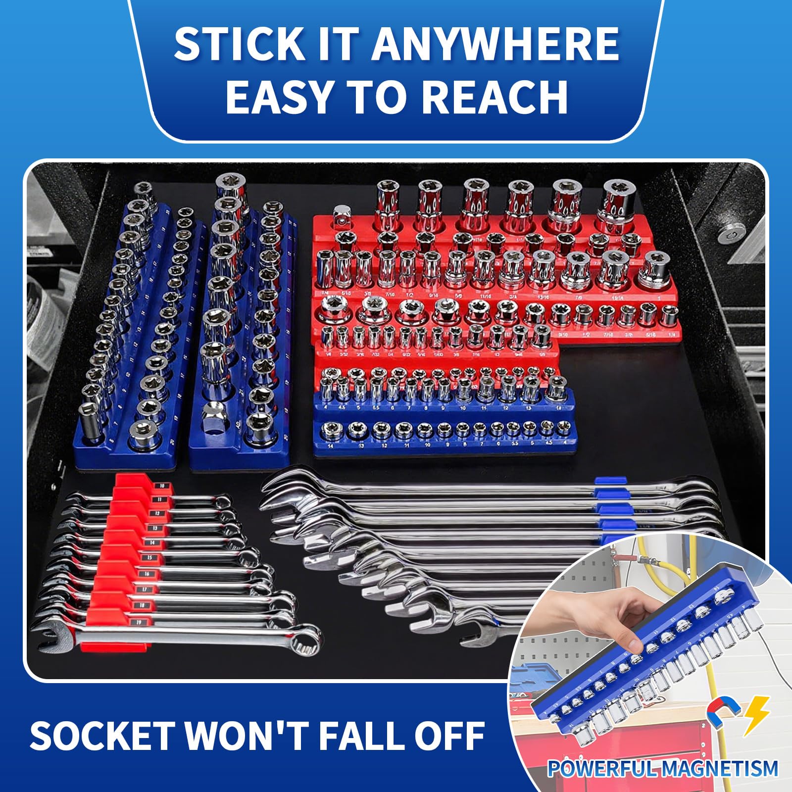 PRRPRR wrench rack 2piece keeps wrenches neatly arranged and within reach