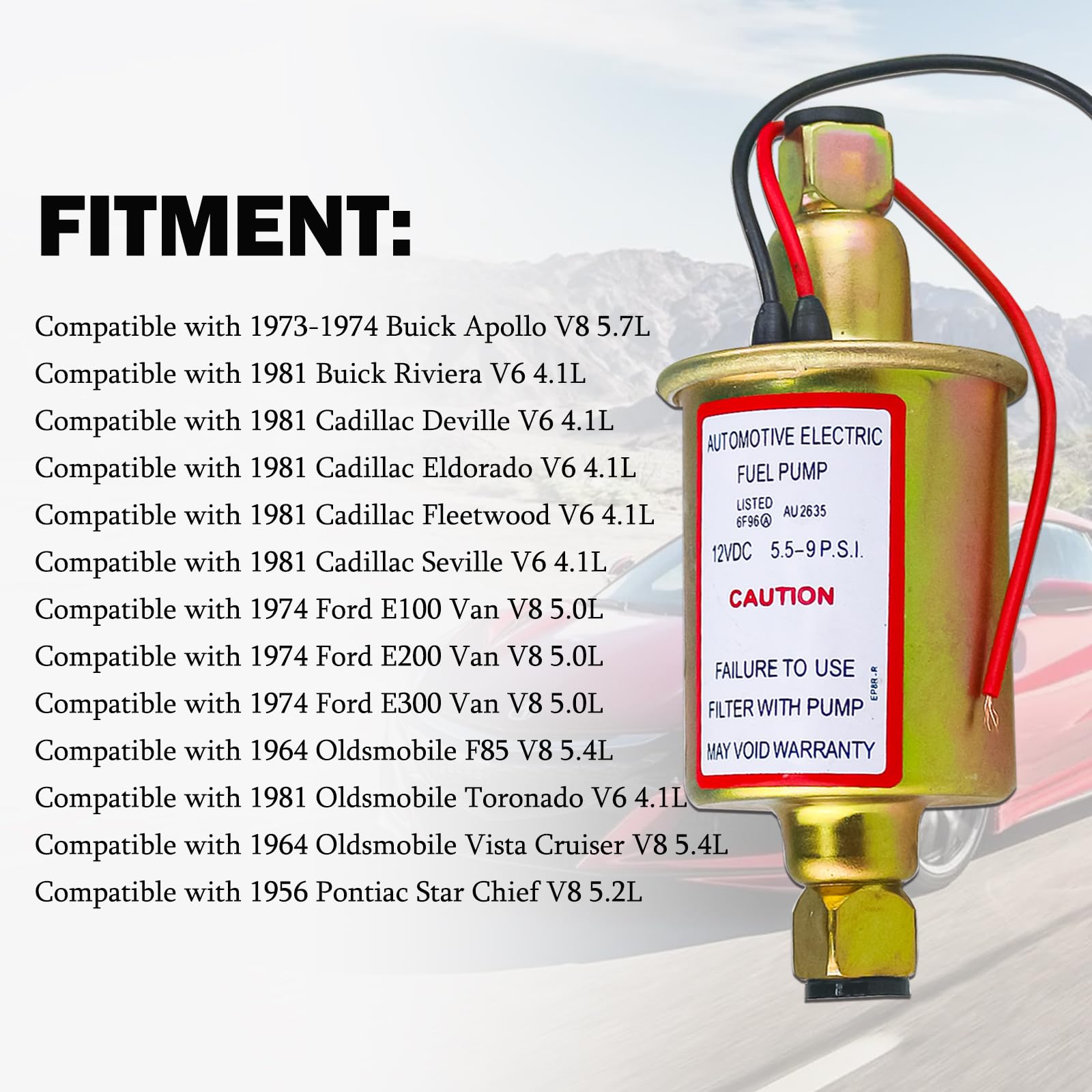 PRUNkuar 5-9 PSI boost capability supports steady fuel delivery