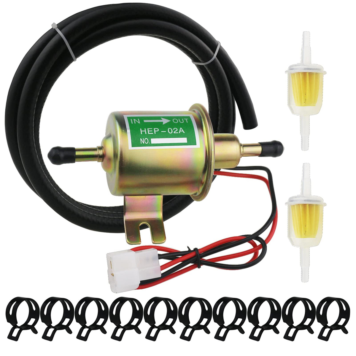 PRUNkuar universal 12V fuel pump exterior for steady fuel flow