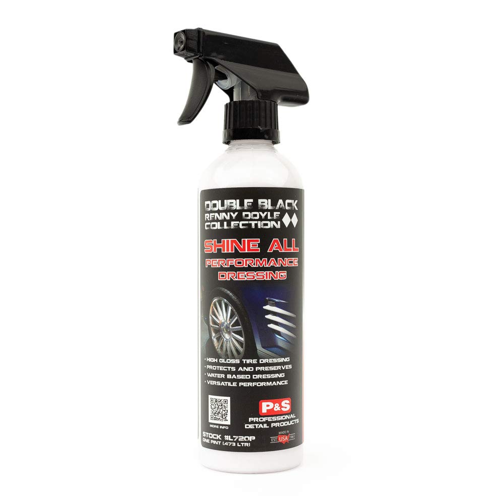 P&S Shine All bottle showing pro-grade surface dressing for tires and trims