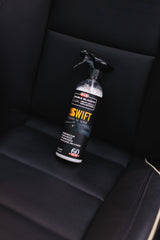 P&S Swift Clean & Shine on plastic panels removes grime without greasy residue.