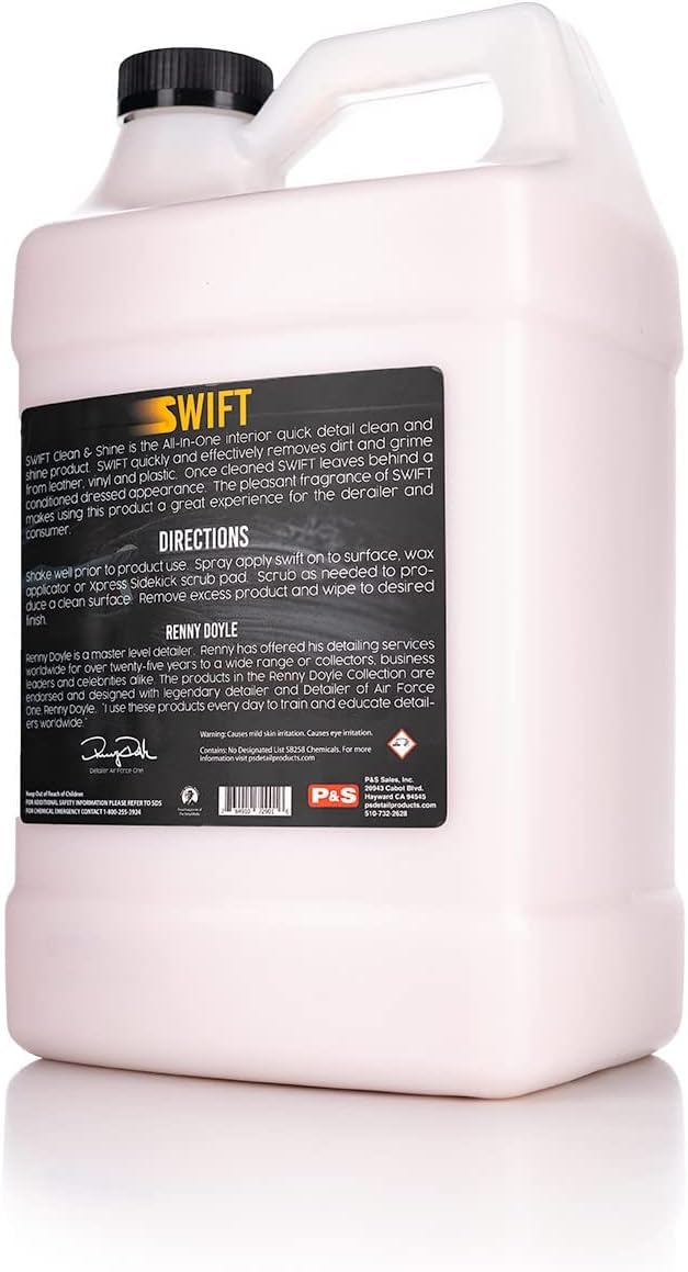 P&S Swift Clean & Shine on vinyl seats cleans and nourishes for renewed feel.