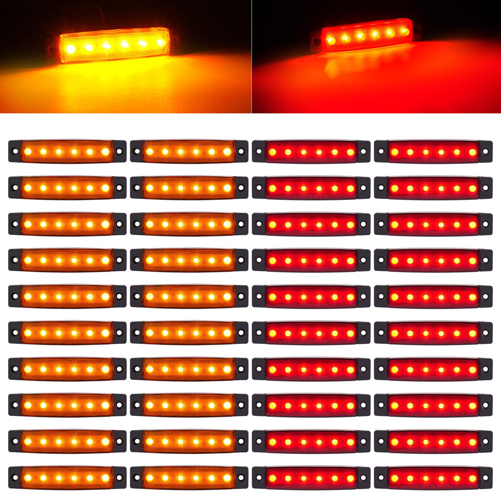 PSDRIQQ 6LED trailer marker amber lights boost night visibility for trailers and campers.