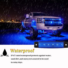 PSEQT blue LED rock strip for golf cart lighting and style.