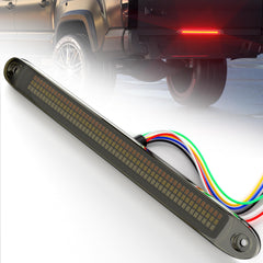 PSEQT 16-inch light bar front view with multi-color signals.