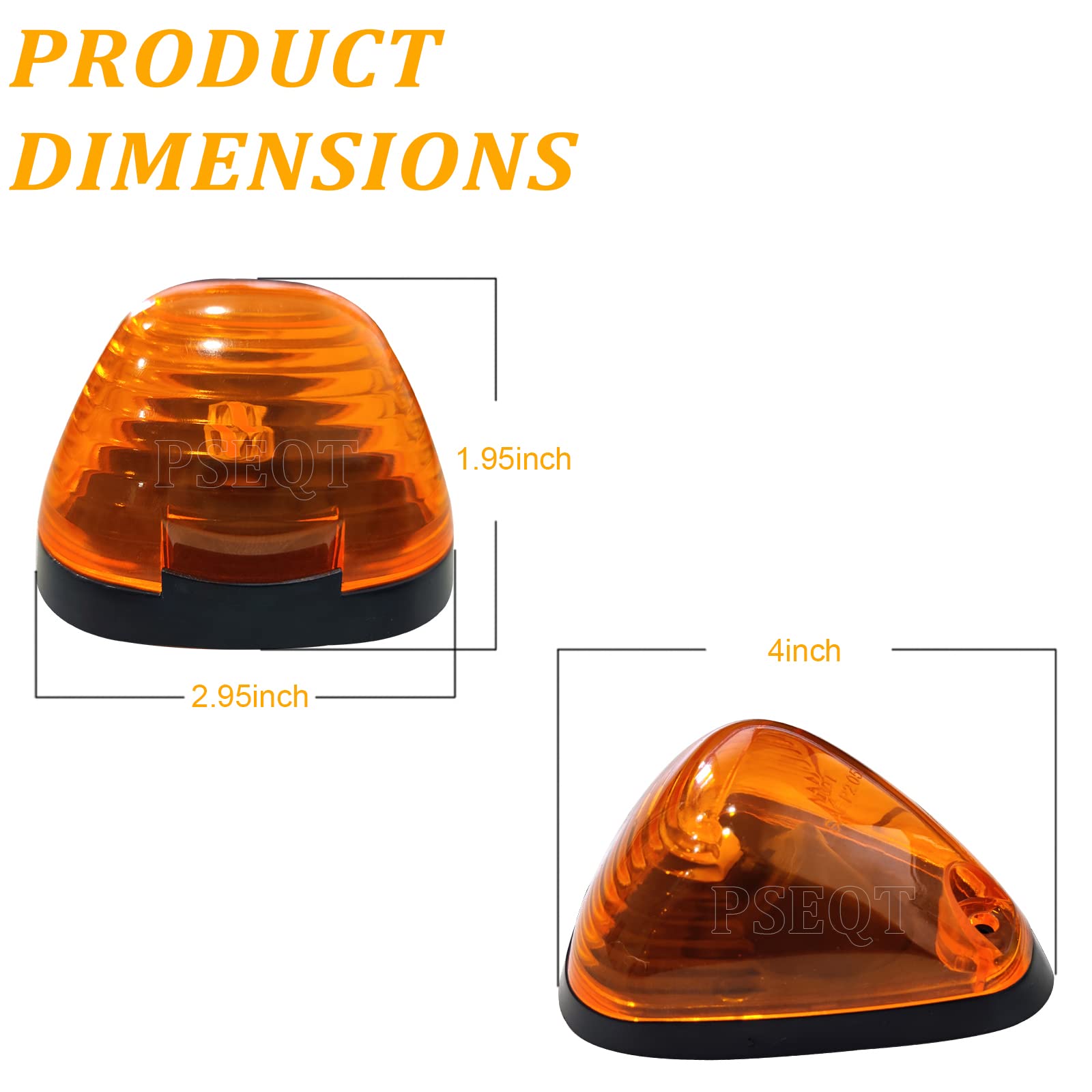 PSEQT soft pads included for secure, scratch-free cab marker light mounting.