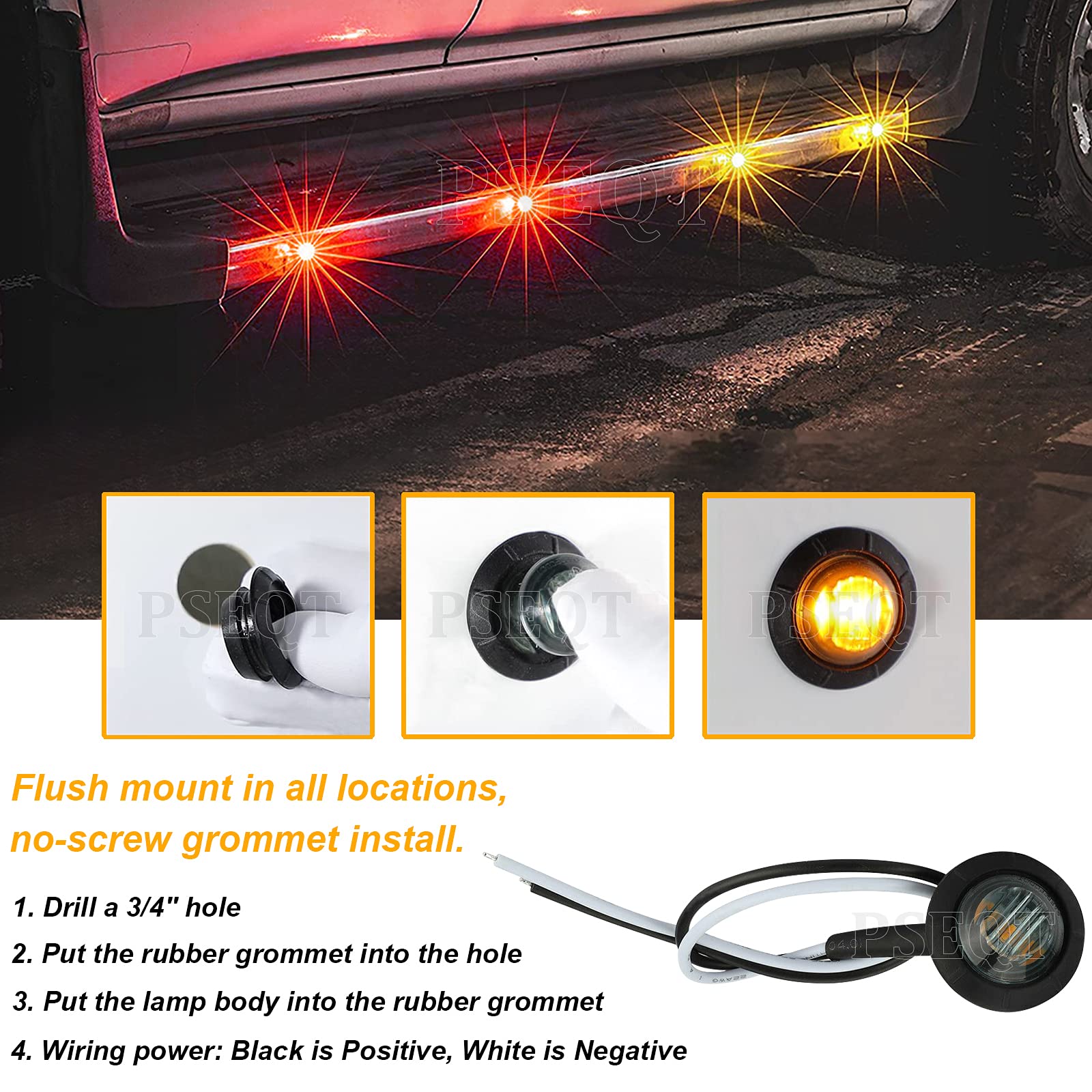 PSEQT 50,000-hour LEDs offer long-lasting brightness on the road.