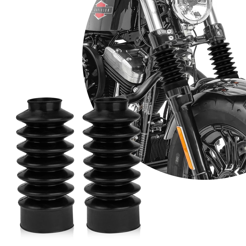 PSLER 39mm fork gaiter front view protecting shocks from dirt.