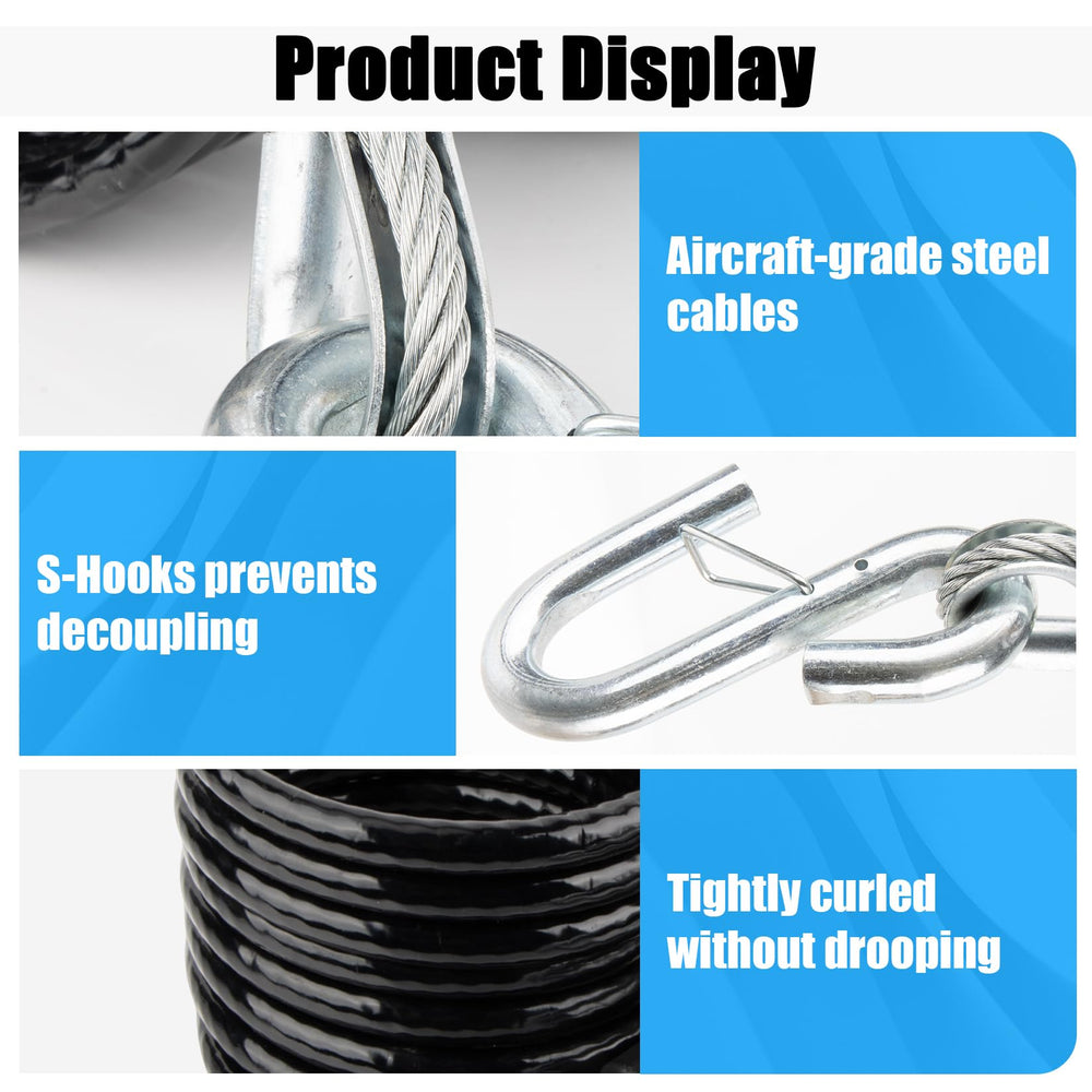 PSLER coiled safety cables provide clean ground clearance and consistent tension.