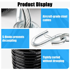 PSLER coiled safety cables provide clean ground clearance and consistent tension.