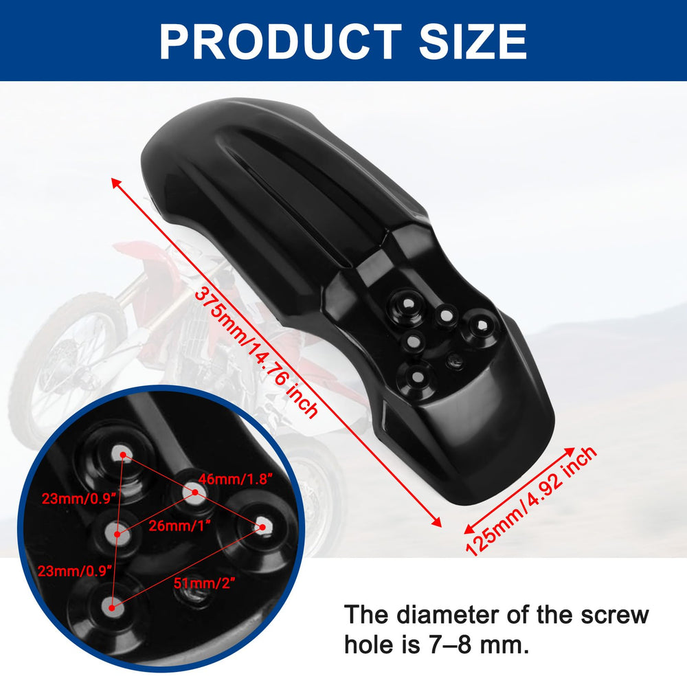PSLER mudguard provides wide splash coverage to keep rider and components cleaner.