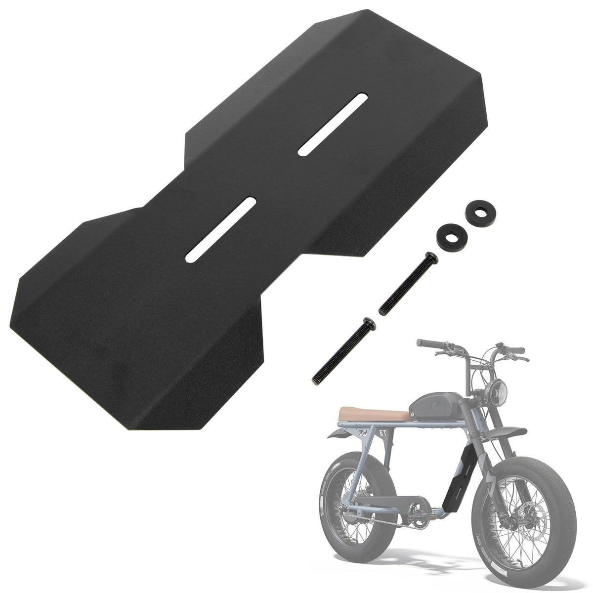 PSLER middle mudguard for Ridstar Q20; sturdy iron build provides durable bike protection.