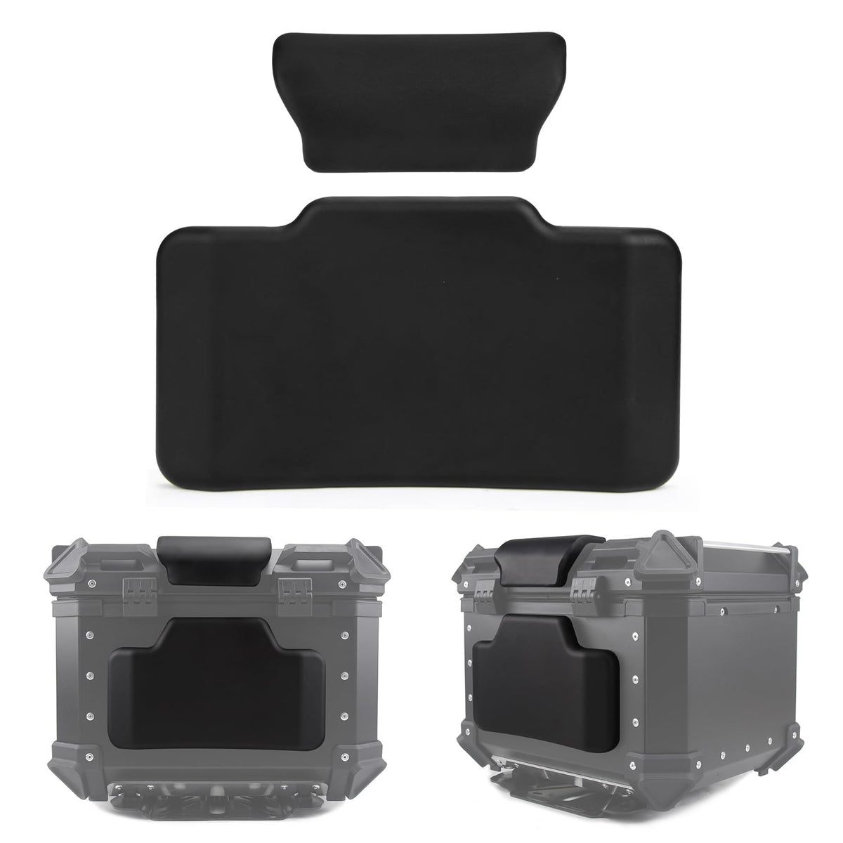 PSLER motorcycle top case backrest universal fit enhances passenger comfort.