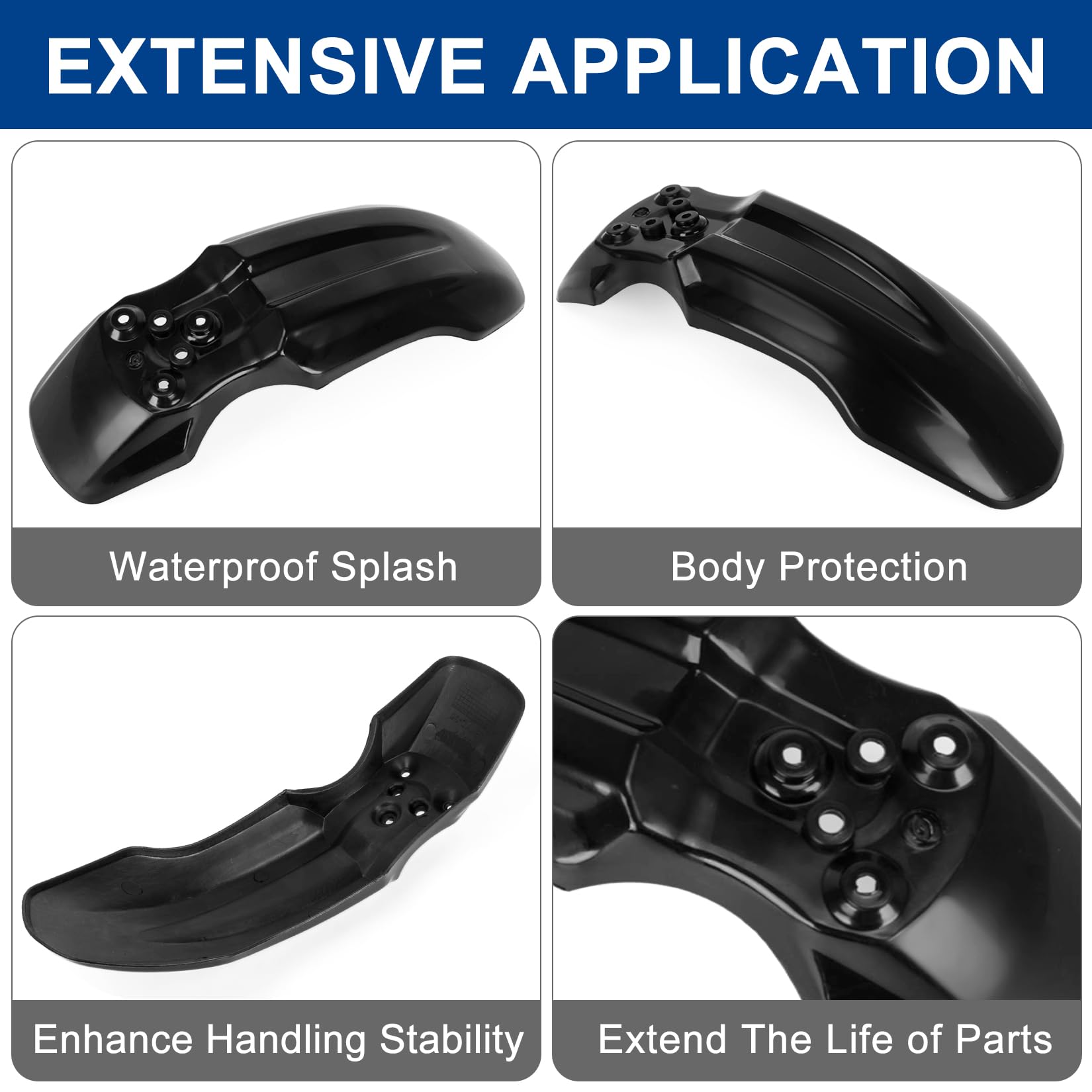 PSLER mudguard measures 350mm length for solid protection.