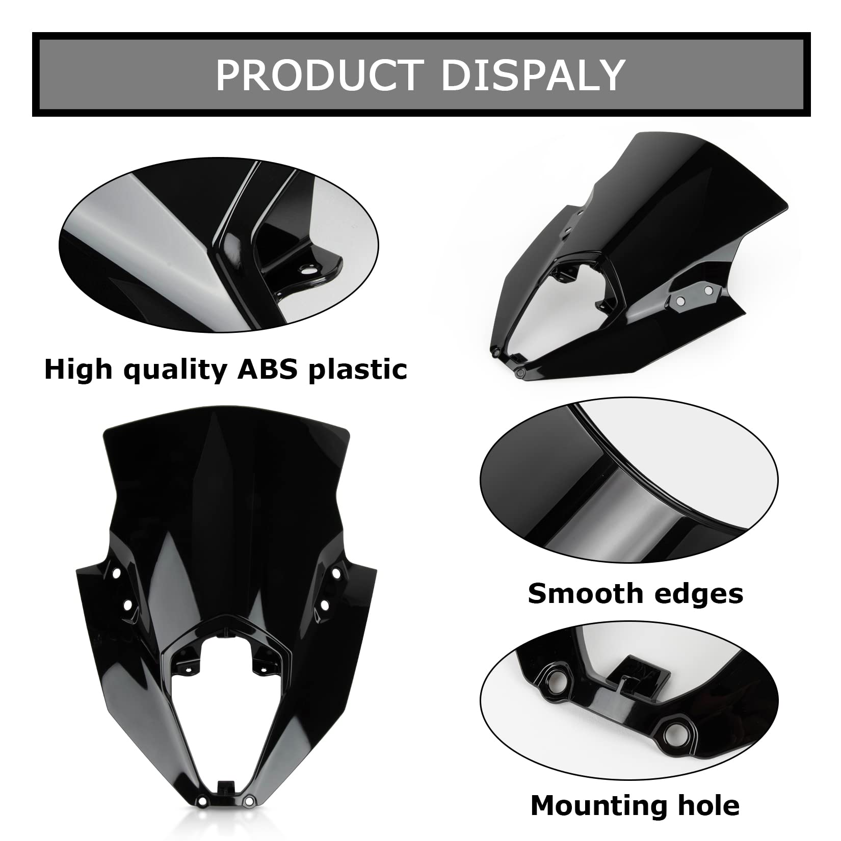 PSLER Ninja 650 ER6F black fairing windshield blends style with protection.