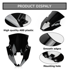 PSLER Ninja 650 ER6F black fairing windshield blends style with protection.