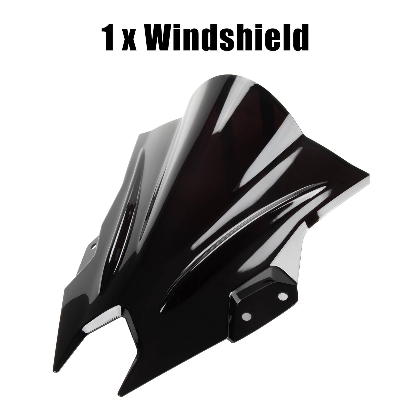 PSLER Ninja500 SE windshield at 15-inch height delivering stable wind deflection on highways.