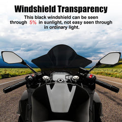 Close-up of ABS plastic PSLER windshield showing durable construction.
