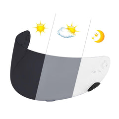 PSLER Qualifier visor polycarbonate shield; impact resistance for riders.