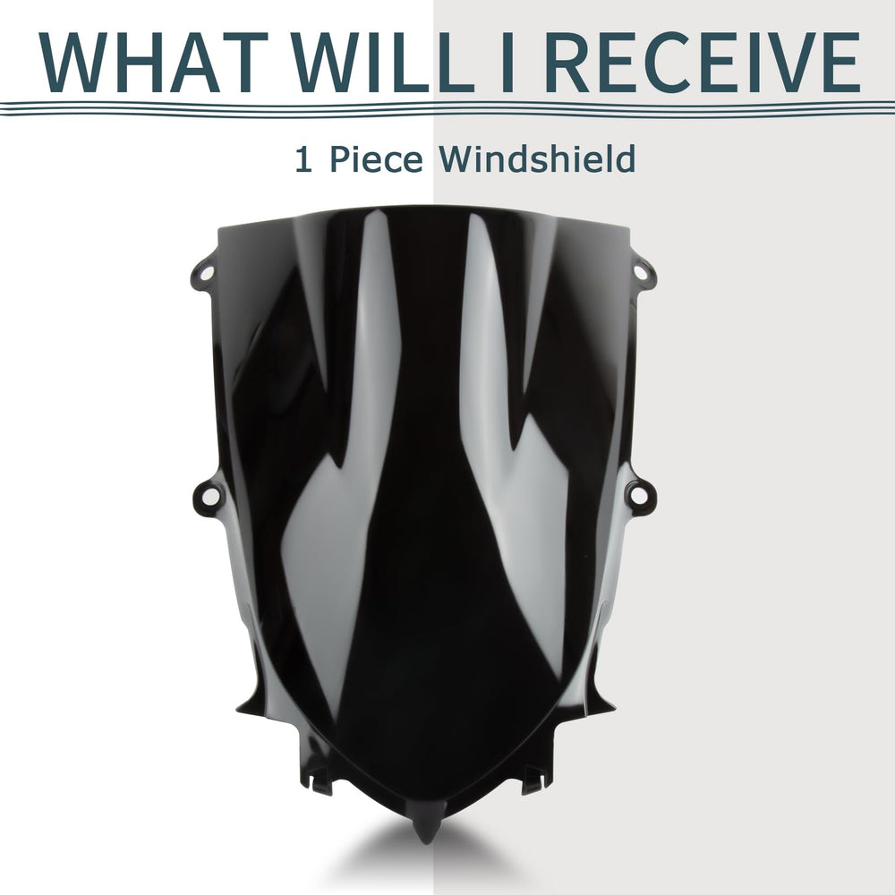 PSLER R7 front windshield black for smoother air flow on highways